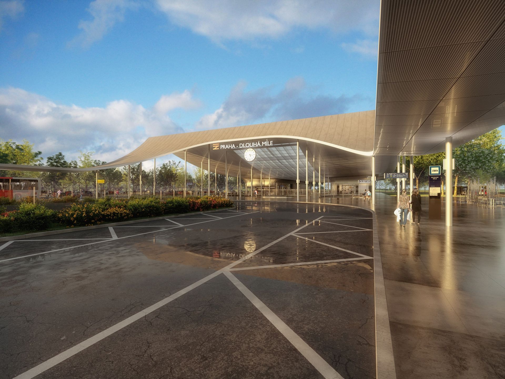 Železnice na letiště Praha – vizualizace nové trati Ruzyně–Letiště