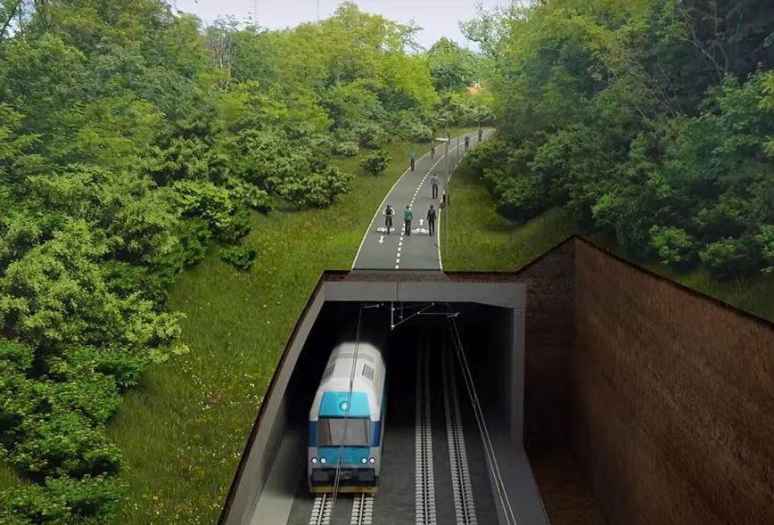 Vizualizace nové podzemní stanice Praha-Dejvice