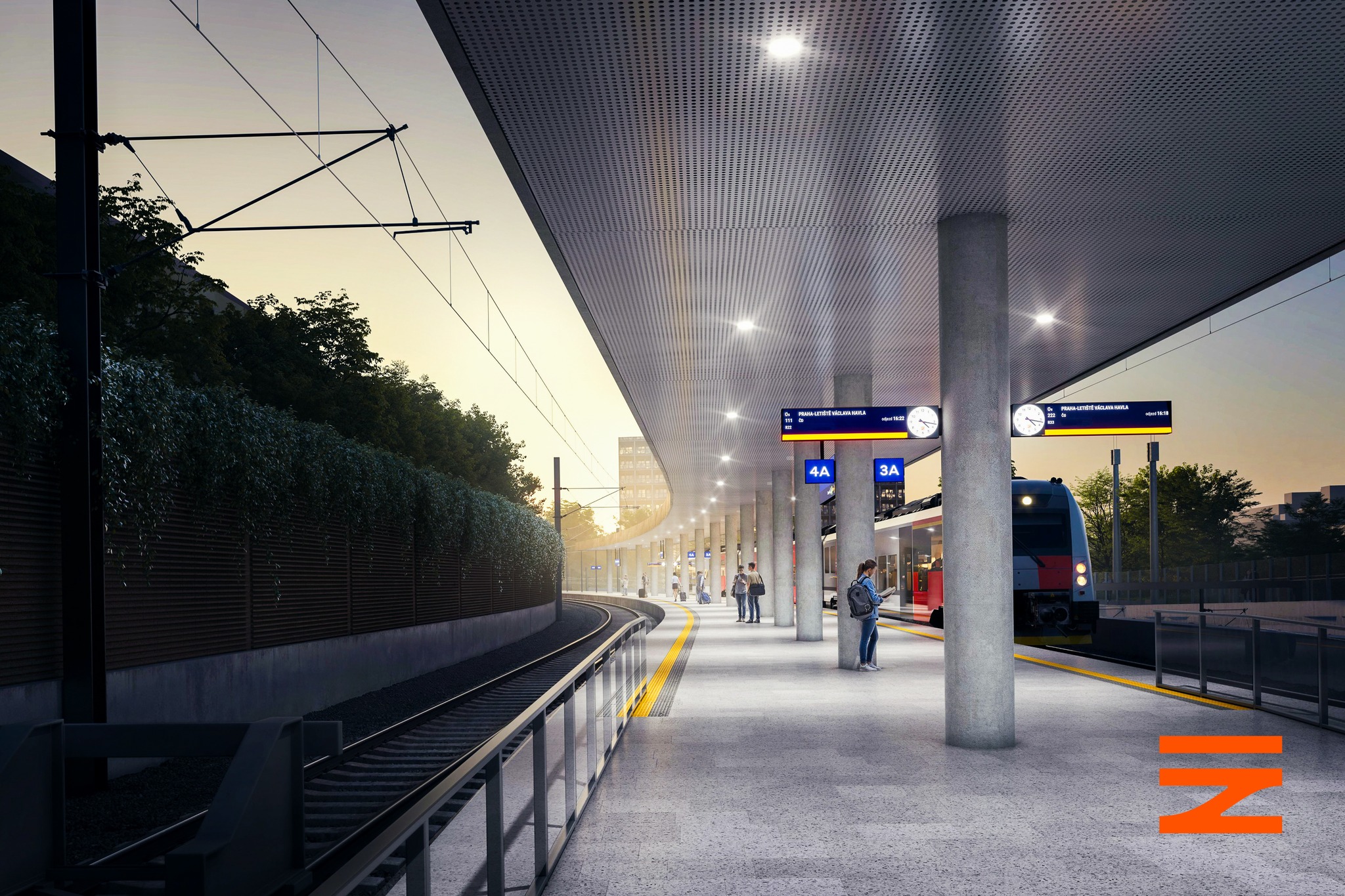 Vizualizace nové stanice Veleslavín – dopravní uzel Praha 6