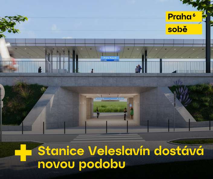 Nová stanice Veleslavín – propojení vlak, metro a MHD