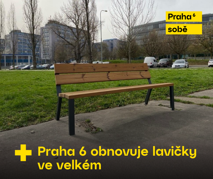 Lavičky Praha 6 – obnova městského mobiliáře ve veřejném prostoru