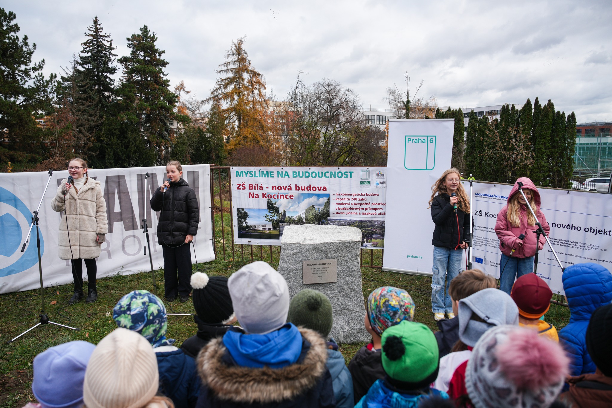 Zahájení stavby nové budovy základní školy Praha 6 slavnostní akce