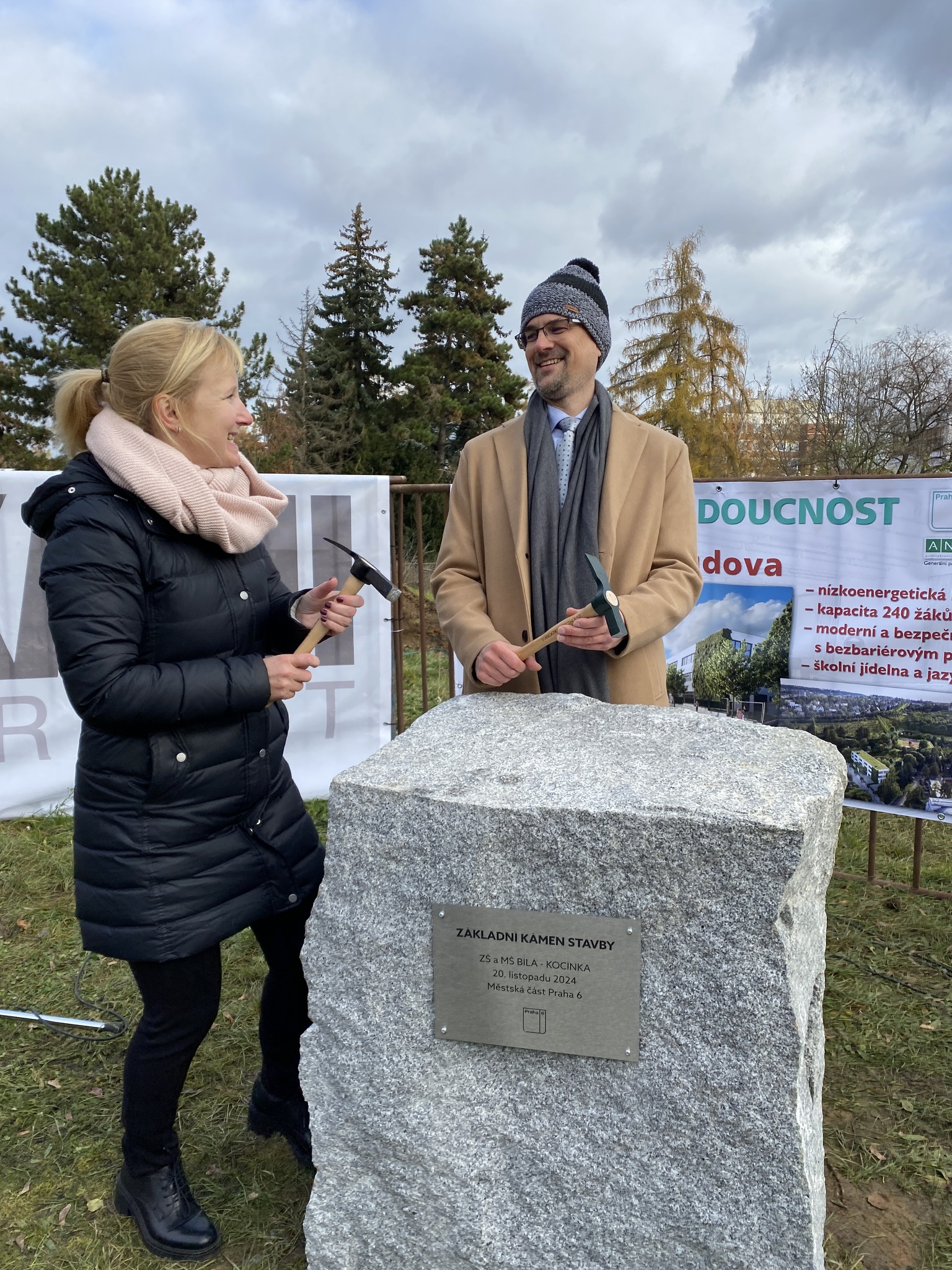 Zahájení stavby nové budovy základní školy Praha 6 slavnostní akce