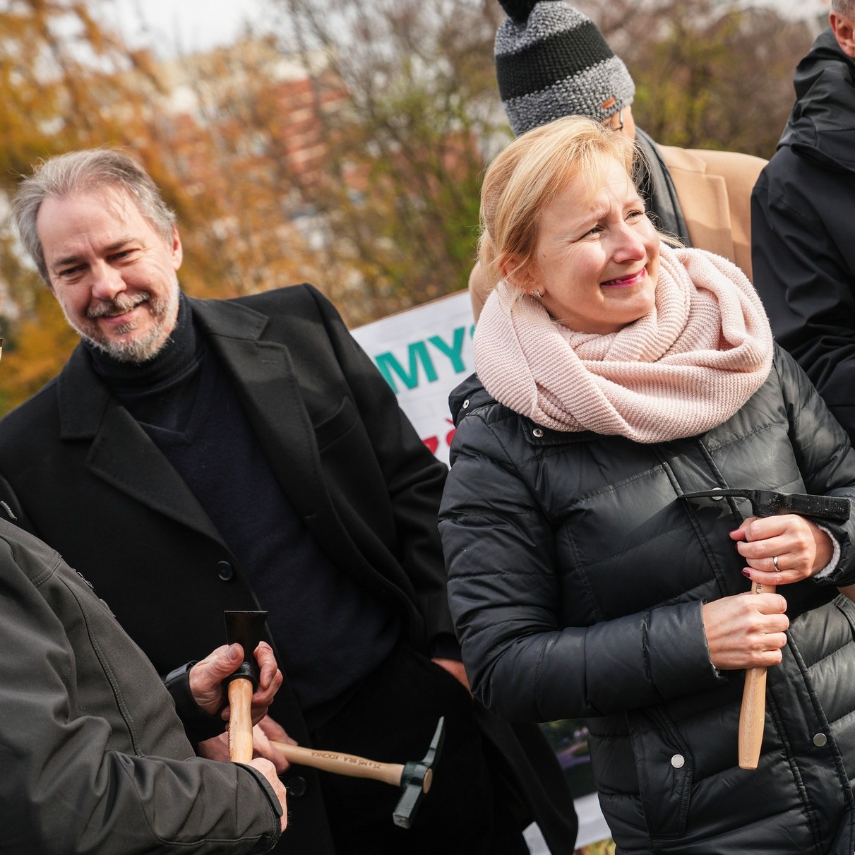 Poklepání základního kamene nové školy ZŠ Bílá Praha 6 Na Kocínce