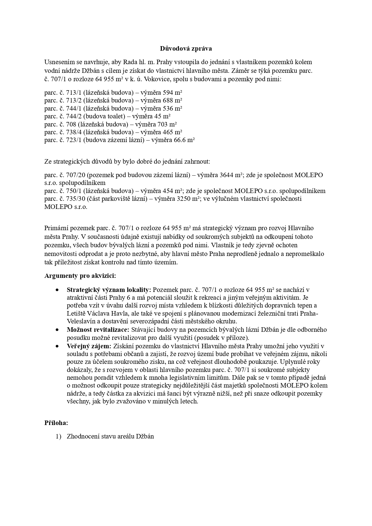 Prezentace návrhu na záchranu a využití areálu Džbán Praha 6
