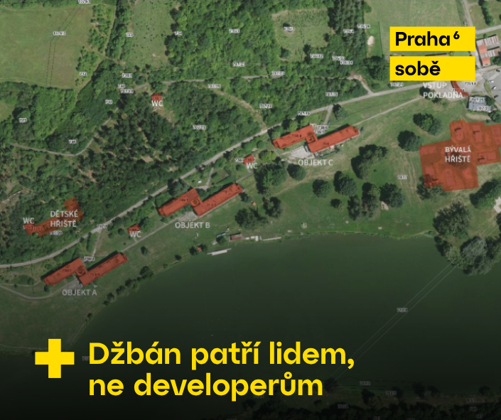 Přírodní areál Džbán Praha 6 veřejný prostor u vody