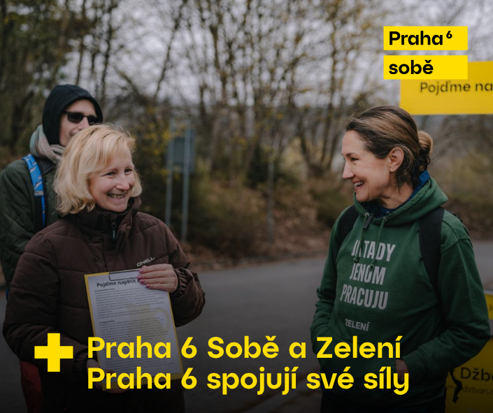 Dobrovolníci uklízí areál Džbán Praha 6 během komunitní akce”
