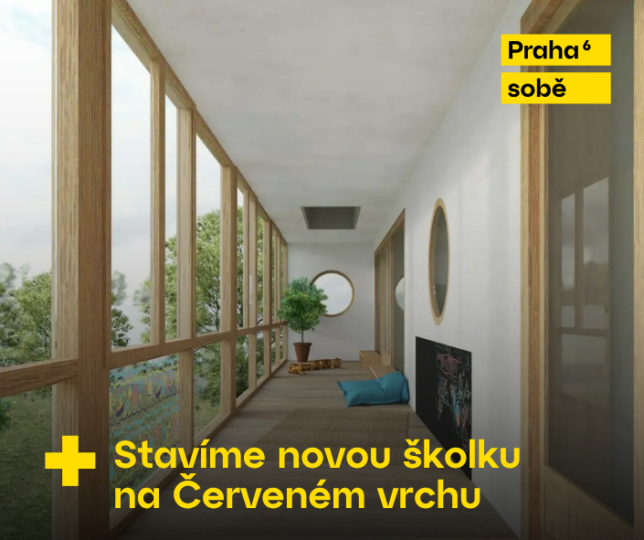 Architektonický návrh školky Červený Vrch od re:architekti studio Praha 6