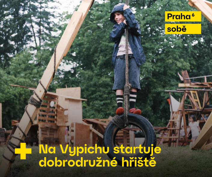 Dobrodružné hřiště Vypich Praha 6 – děti staví a tvoří vlastní herní prvky