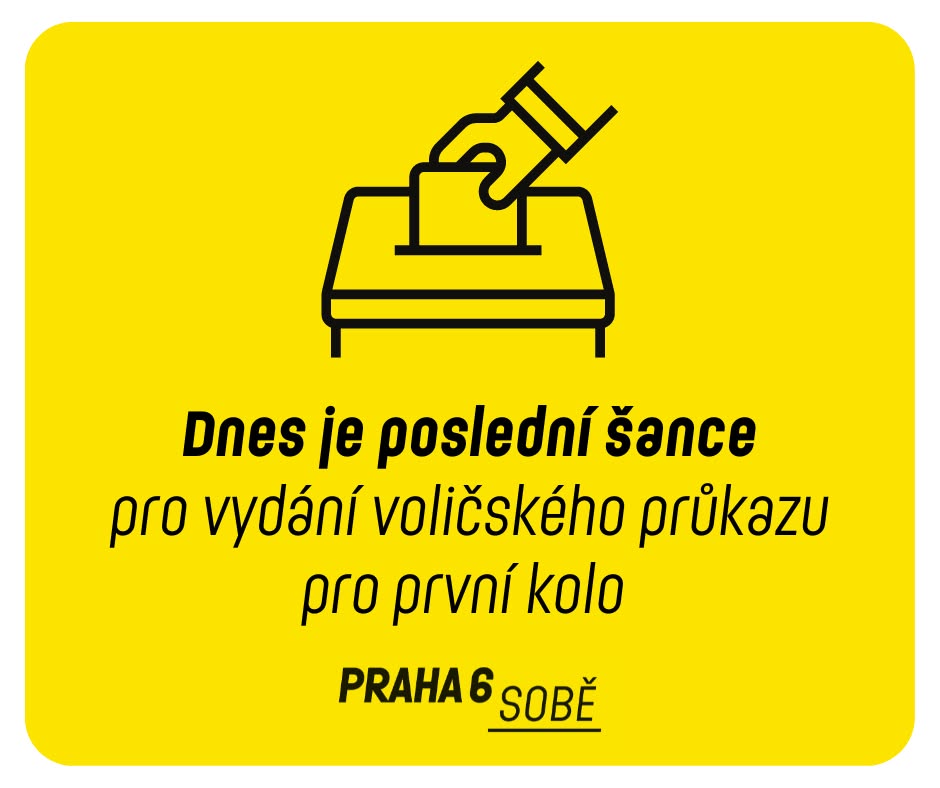 Informace o vydávání voličských průkazů na radnici Prahy 6