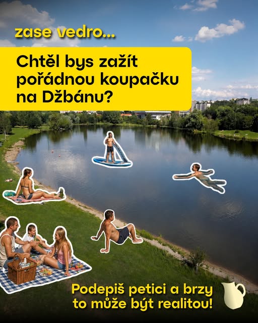 Areál přírodního koupaliště Džbán v Praze 6