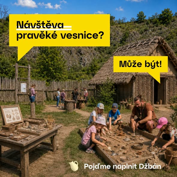 Vizualizace interaktivního archeoparku u Džbánu